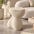 Miorat™ Ivory Hourglass Pedestal Stool - view 1
