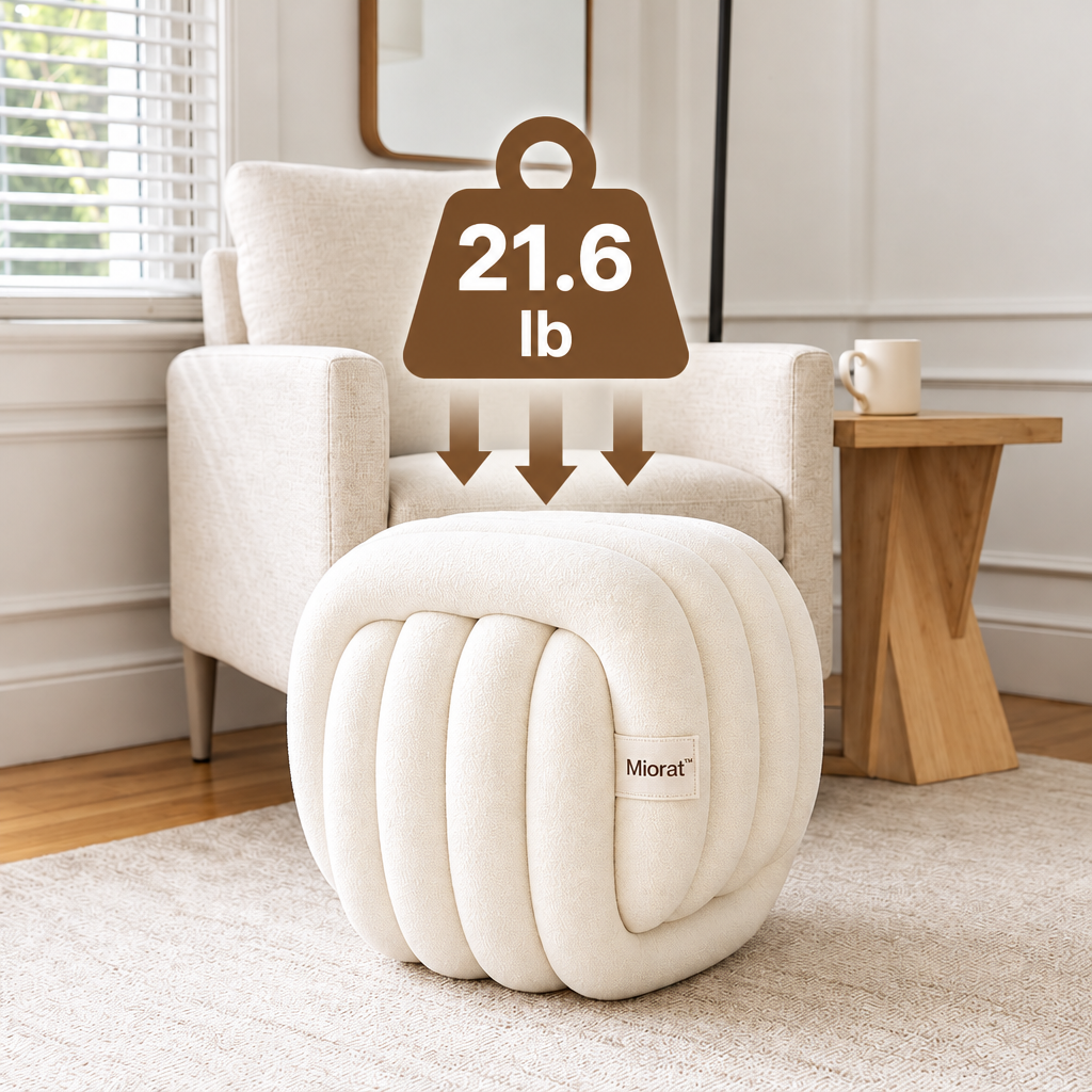 Miorat™ Cloud-Ribbed Upholstered Stool - view 4