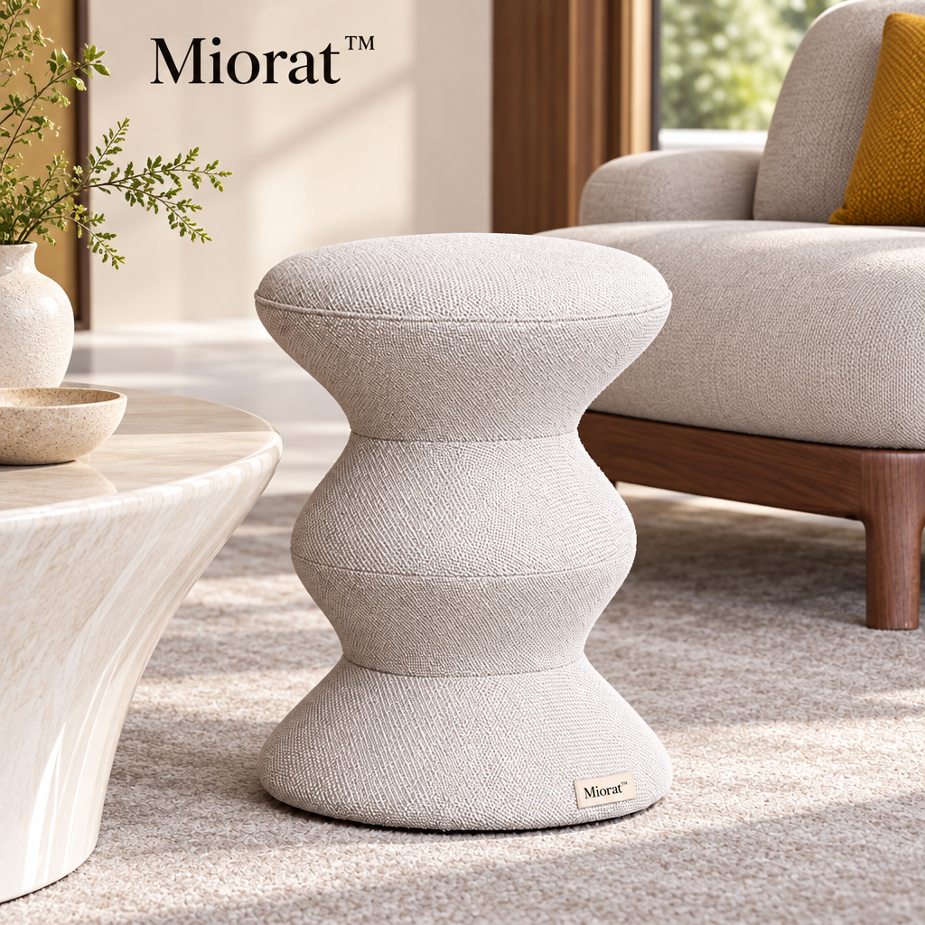 Miorat™ Ribbed Block Bouclé Stool - view 1