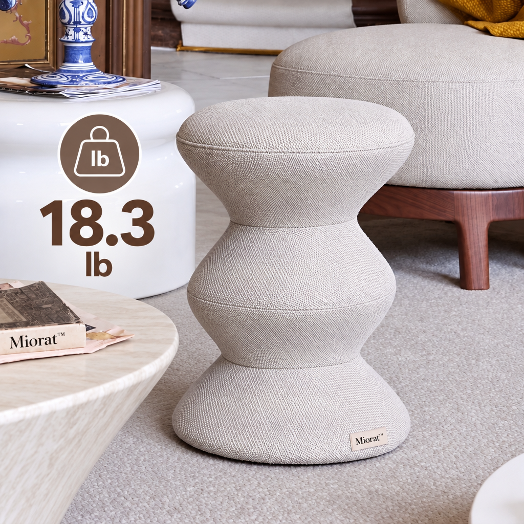 Miorat™ Ribbed Block Bouclé Stool - view 4