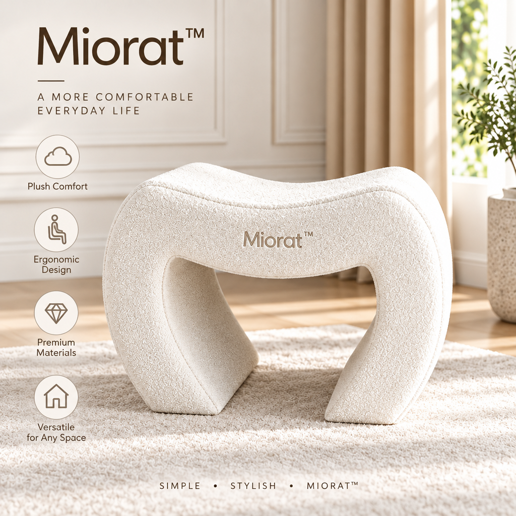 Miorat™ Plush Hourglass Accent Stool - view 1