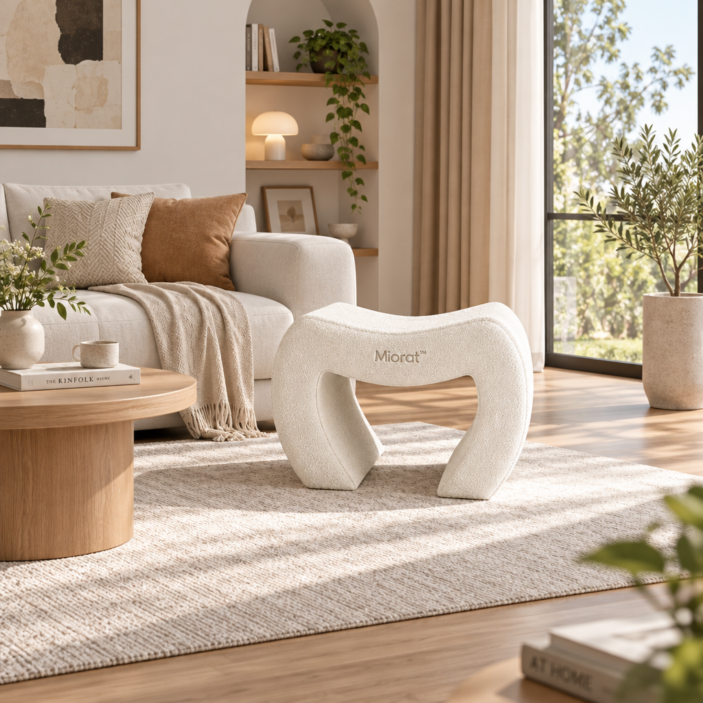 Miorat™ Plush Hourglass Accent Stool - view 2