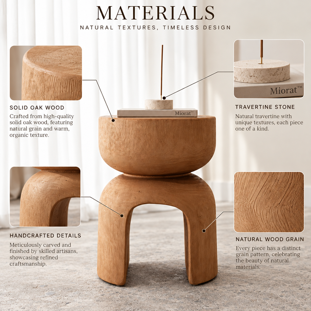 Miorat™ Terra Tripod Wood Accent Stool - view 4