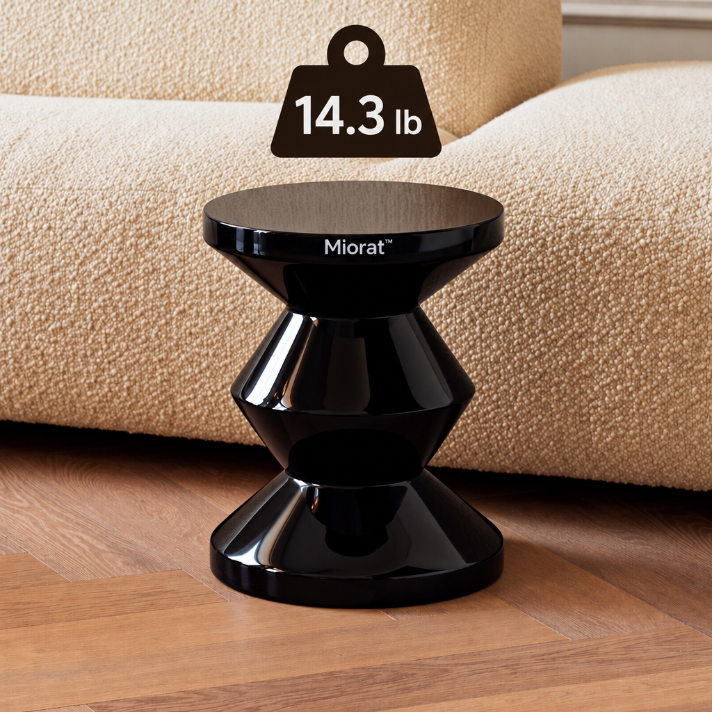 Miorat™ Noir Gloss Hourglass Stool - view 5