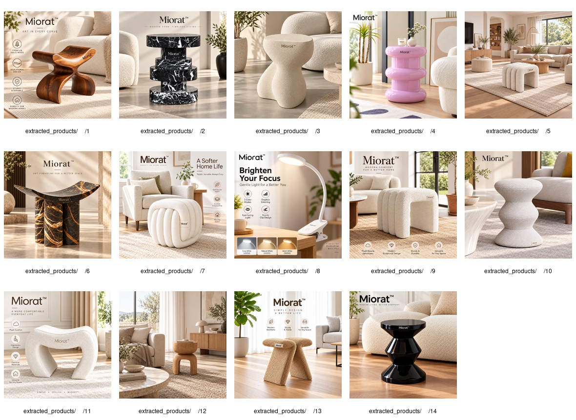 Miorat™ Crescent Seat Modern Accent Stool - view 1