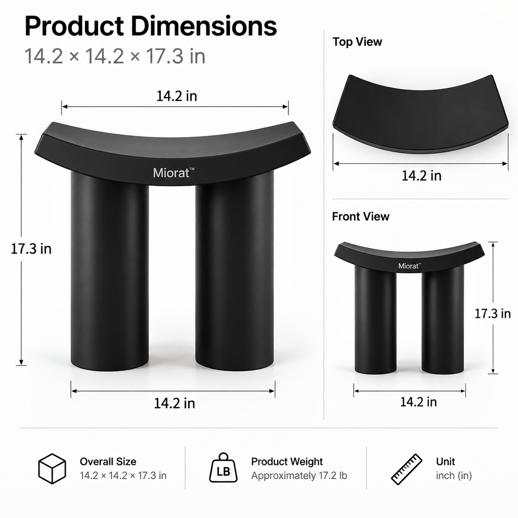 Miorat™ Crescent Seat Modern Accent Stool - view 2