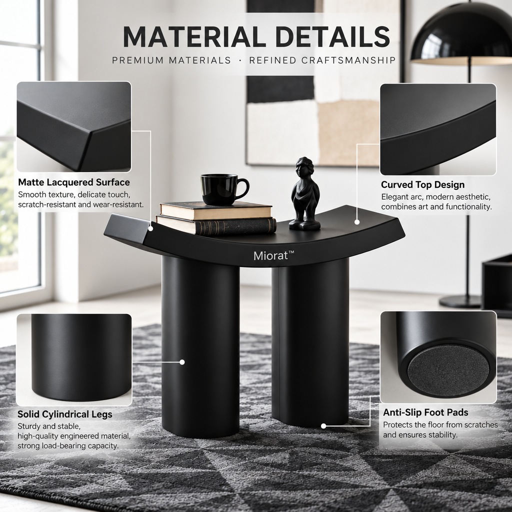 Miorat™ Crescent Seat Modern Accent Stool - view 4